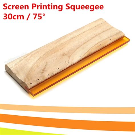 durometer cm  silk screen scraper printing squeegee wooden handle rubber blade  diy