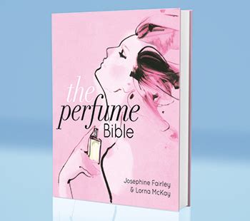 perfume book   display   blue background   image