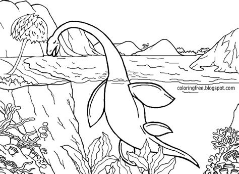mosasaurus coloring page  getcoloringscom  printable colorings