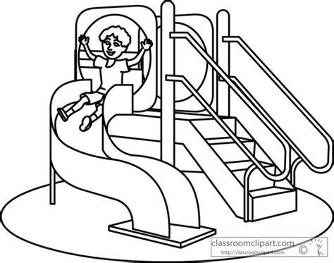 school black and white outline clipart spiral playground