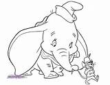Dumbo Coloring Pages Timothy Disney Mouse Printable Jumbo Mrs sketch template