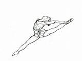 Coloring Pages Tumbling Getdrawings Gymnastics sketch template