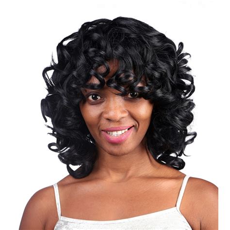 Cheap Afro Kinky Curly Synthetic Wig African American Short Wigs For