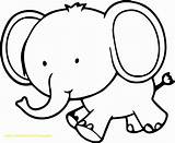 Elephant Coloring Pages Baby Cute Printable Getcolorings sketch template