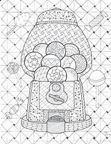 Gumball Machine Coloring Pages Mystery Getcolorings Col Printable sketch template