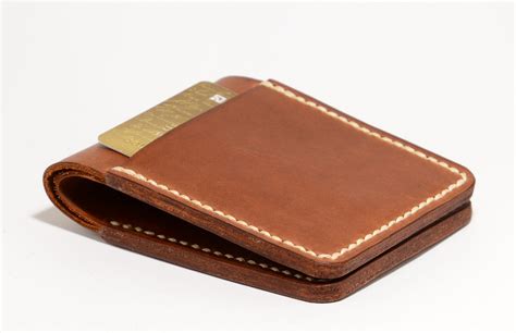 handmade mens minimalist wallet leather mens wallet  button mw