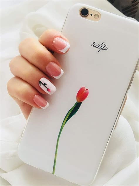 tulip nails tulip case manicura de unas manicura de moda manicuras