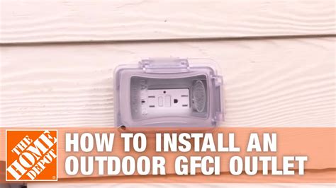 install  outdoor gfci electrical outlet  home depot youtube