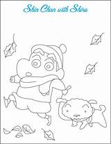 Coloring Shin Chan Pages Kids Drawing Sister Print Pdf Open  Comments sketch template