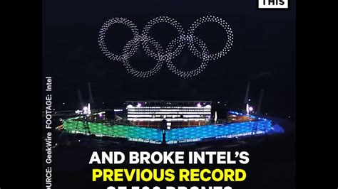 spectacular drone show  winter olympics air light show