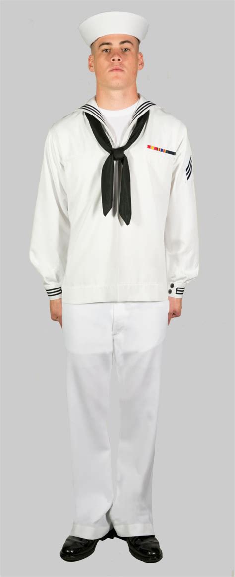 male enlisted service dress white