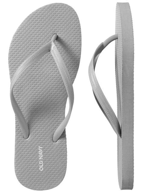 New Ladies Flip Flops Old Navy Sandals Size 9 Silver Shoes Pool Beach