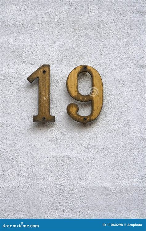 number  stock photo image  house metal white nineteen