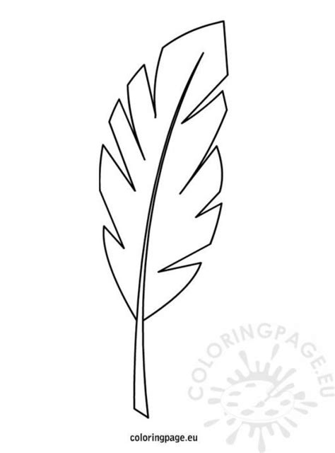 palm branch template coloring page