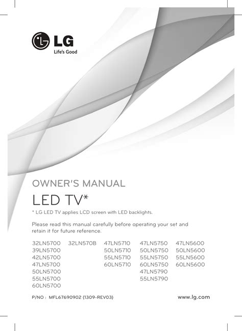 lg ln user manual  pages   ln