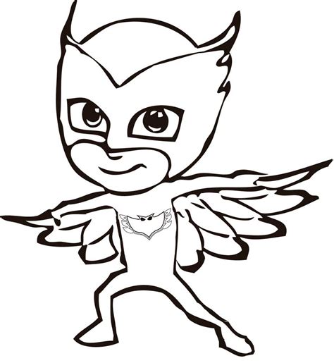 owlette pj masks coloring page   coloring pagesfebruary
