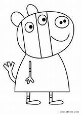 Peppa Pig Coloring Pages Zoe Zebra Printable sketch template