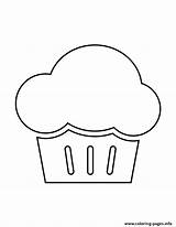 Cupcake Stencil Coloring Pages Printable Print Stencils Color Info sketch template