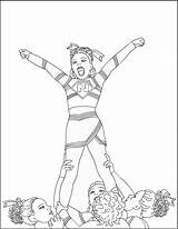 Coloring Cheerleading Pages Cheer Cheerleader Sheets Color Cheerleaders Pom Bratz Print Barbie Girls Kids Megaphone Printable Football Team Getcolorings Birthday sketch template