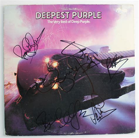 lot detail deep purple rare band signed     deep purple album   signatures