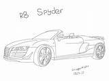 R8 Spyder sketch template