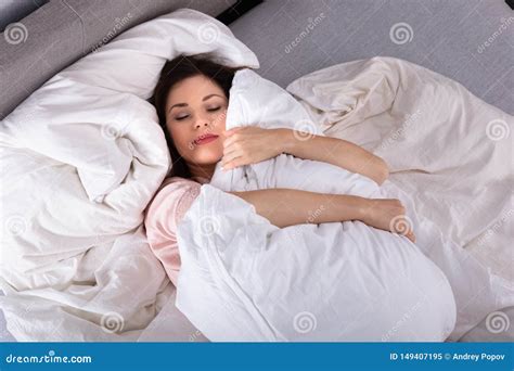 woman sleeping with pillow stock image image of people 149407195