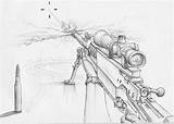 Sniper Cal 50 Rifle Drawing Ghillie Coloring Sketch Pages Shot Flickr Bullet Caliber Template sketch template