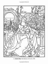 Coloring Masterpieces Botticelli Arte Amazon Madonna sketch template