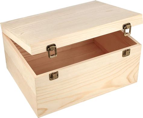 woiworco extral large wooden box       natural unfinished pine wood boxes