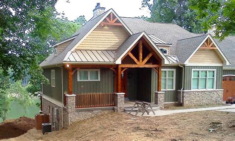 plan lv rugged craftsman home   sloping lot  sq ft architectural designs