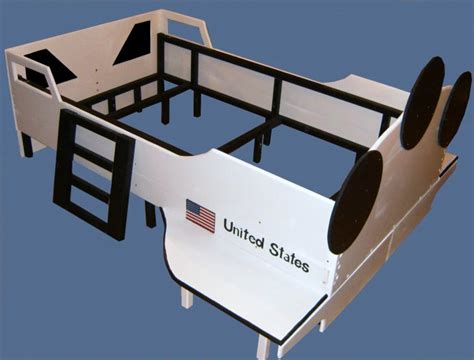 new custom wood space shuttle spaceship twin bed