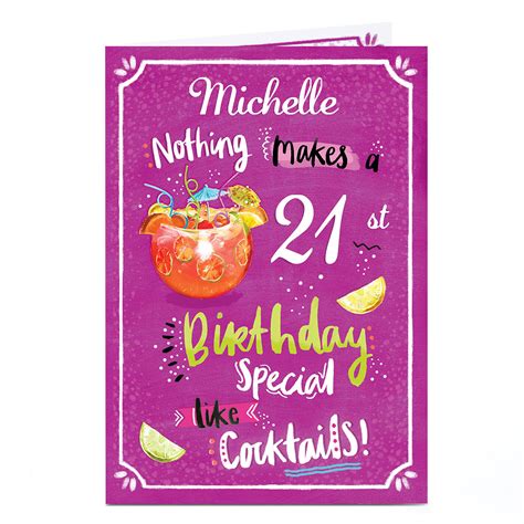 buy personalised birthday card special cocktails editable age for