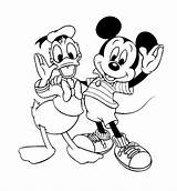 Mickey Coloring Friends His Color Pages Kids Disney Simple Print sketch template