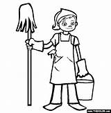 Cleaning Coloring Pages Clipart Housework Spring House Clean Clip Online Quotes Preschool Helping Others Diwali Doing Yard Kids Color Cliparts sketch template