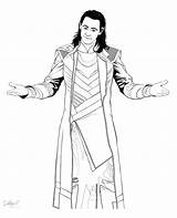 Loki Coloring Pages Avengers Printable Color Deviantart Print Getcolorings sketch template