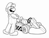 Luigi Kart sketch template