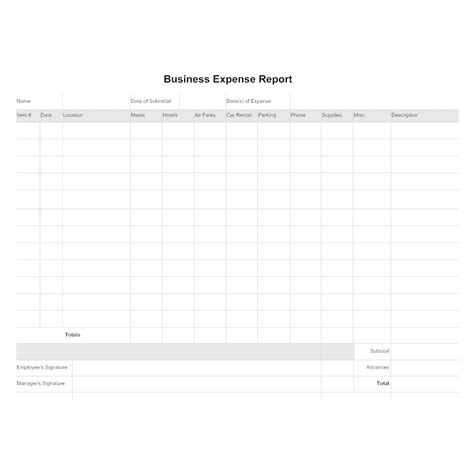 generic expense report template excelxocom