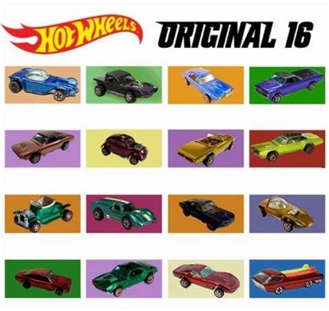 The Original 16 Cars Released By Mattel S Hot Wheels Line