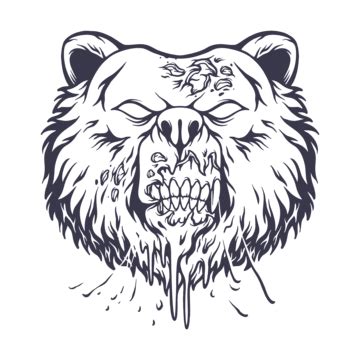 grizzly bear clipart bear angry face mascot vector illustration cartoon