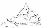 Mount Coloring Everest Pages Drawing Rainier Mt Mountain Template Printable Getdrawings sketch template