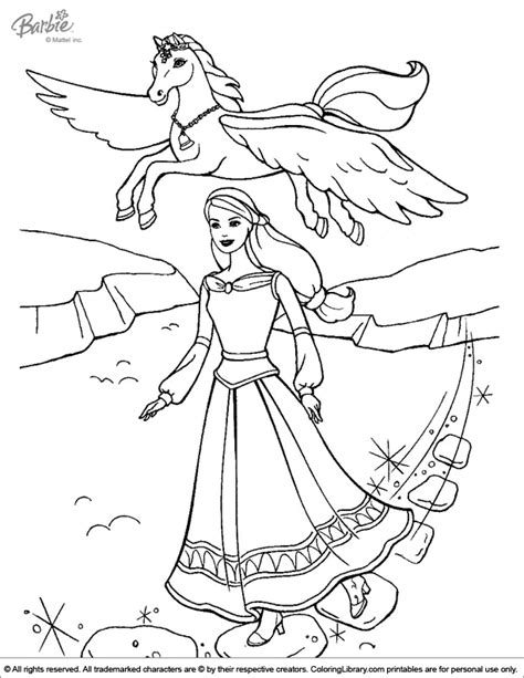 barbie coloring page horse coloring pages cartoon coloring pages