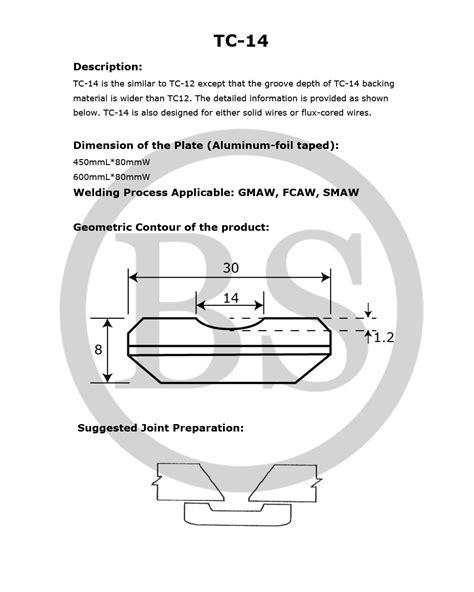 ceramic backing plate specification tc