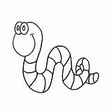 Worm Inchworm Wiggly Kolorowanki N7 Robaki Owady 26kb Igloo sketch template