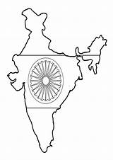Coloring Pages Map Indian Flag Indiaparenting Print sketch template