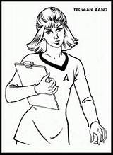 Coloring Pages Trek Star Spock Kirk Captain Bridge Mr Related sketch template