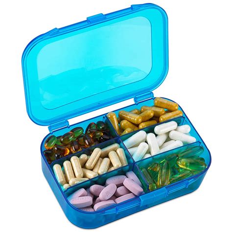 vitamin organizer travel pill organizer box  compartment daily