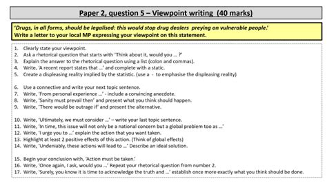 gcse language paper  question  examples grade  aqa english