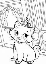 Coloring Cat Marie Pages Popular sketch template