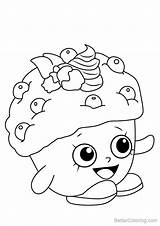 Coloring Pages Shopkins Muffin Mini Kids Printable sketch template