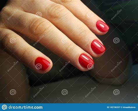 Little Red Nails Stock Image Image Of Little Nails